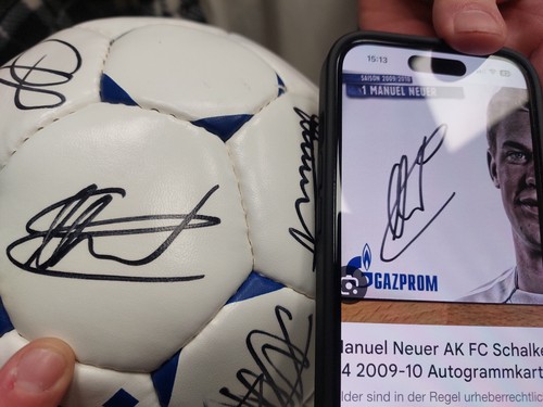 Autogrammball schalke04 mit - autogrammball,