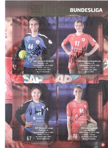 Autogramme handball tsc - , 12