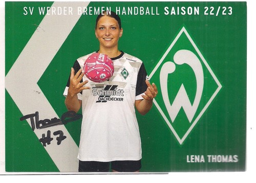 Autogramm lena thomas handball - lena,